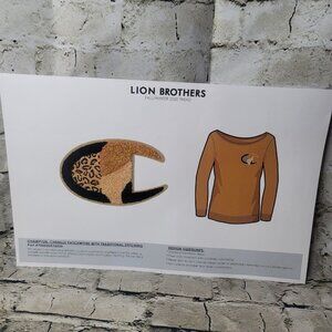 Champion Chenille Patchwork With Traditions Stitching Lion Brothers Appx 6 x 4"